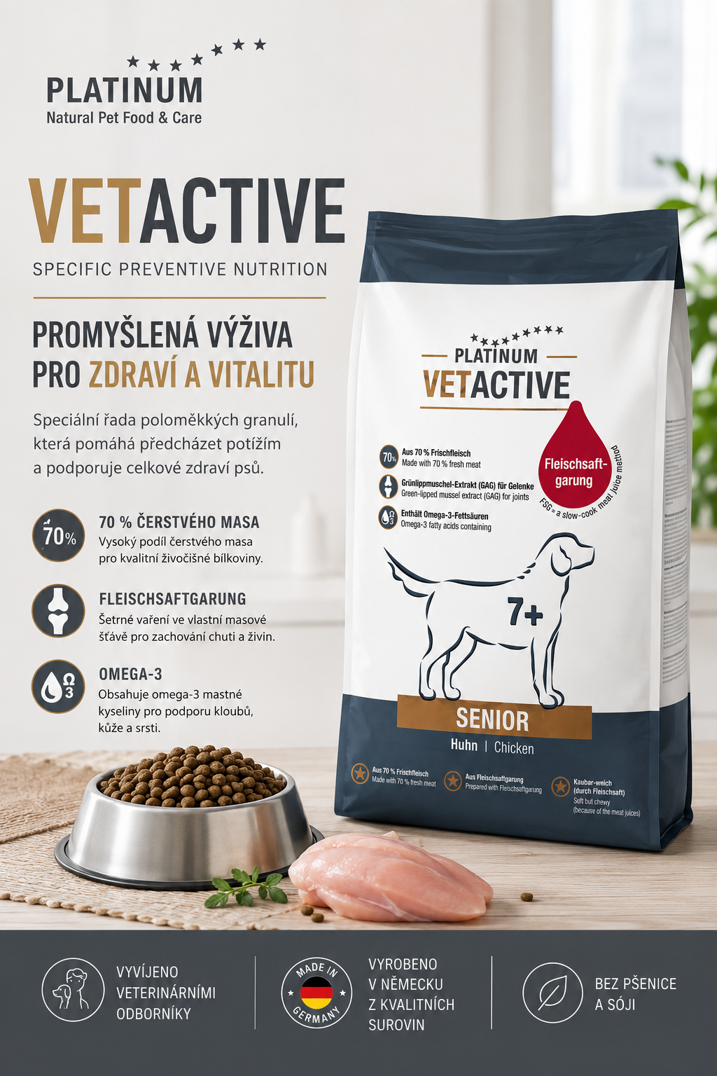 PLATINUM VetActive: jak vybrat veterinární granule podle potřeb psa