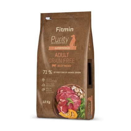 fitmin dog purity gf adult beef 12 kg h L
