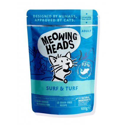 MEOWING HEADS Surf & Turf kapsička 100g