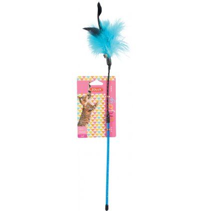 ZOLUX Hračka kočka udice Feather Duster 53cm mix barev