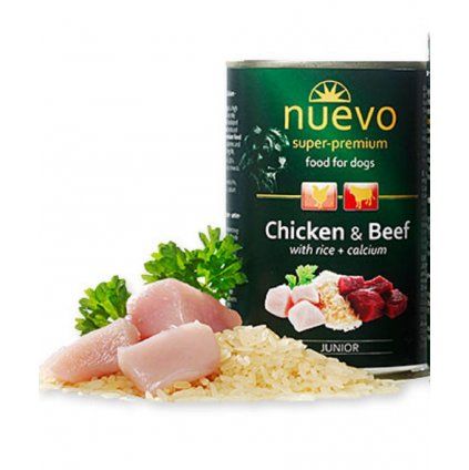 NUEVO pes junior kuřecí a hovězí 400g