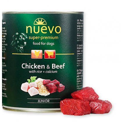 NUEVO pes junior kuřecí a hovězí 800g