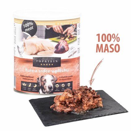 TOPSTEIN Kuře a srdce 800g