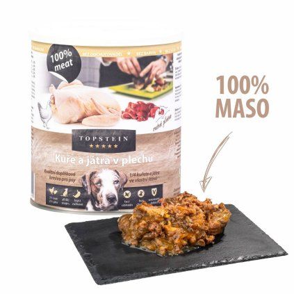 TOPSTEIN Kuře a játra 800g