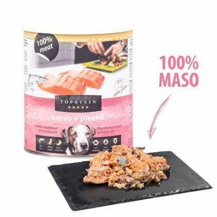 TOPSTEIN Losos v plechu 800g