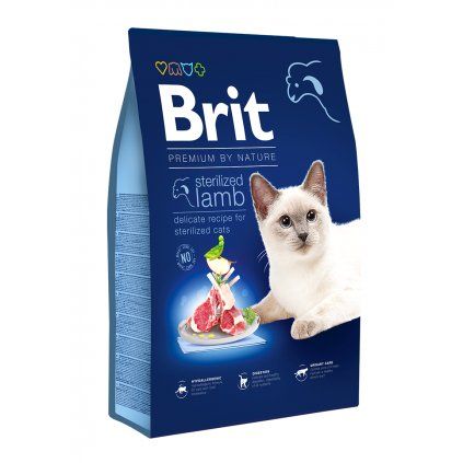 BRIT Premium Cat Sterilised Lamb 8 kg