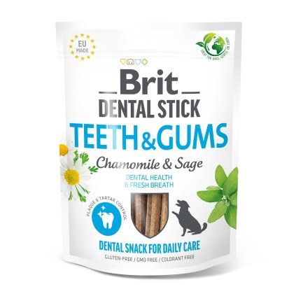 BRIT Dog Dental Stick Teeth&Gums Chamomile&Sage 7ks