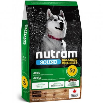 s9 nutram sound adult dog lamb pro dospeleho psa z jehneciho masa 0