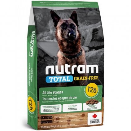 nutram total grain free lamb legumes dog bezobilne krmivo jehneci a lusteniny pro psy
