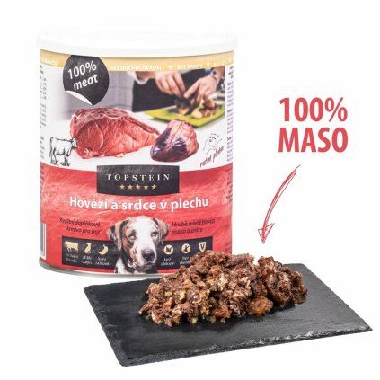 TOPSTEIN Hovězí a srdce 800g