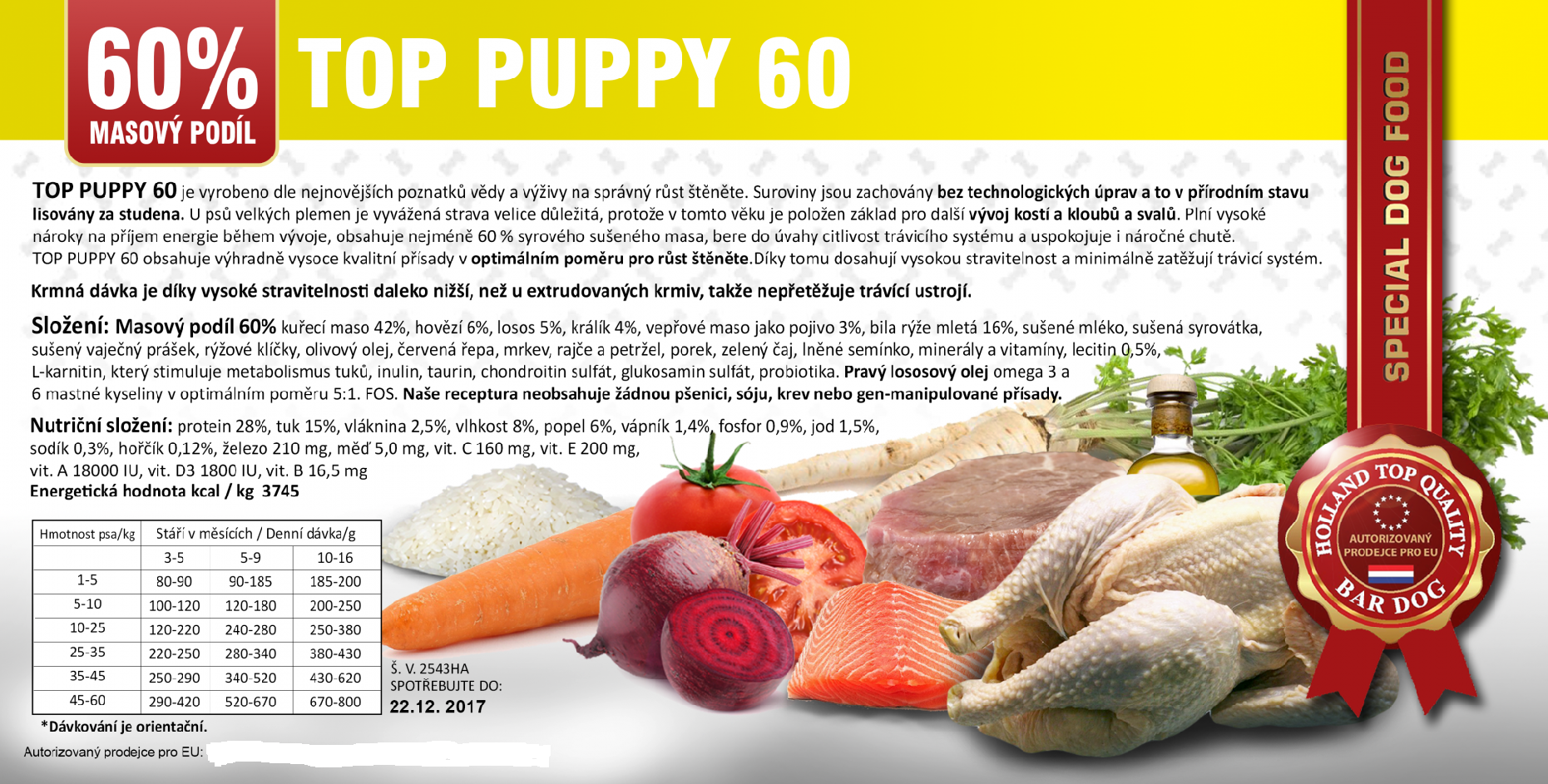 BARDOG TOP PUPPY 60 15 kg