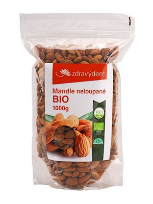 Zdravý den Mandle neloupané Hmotnost: 1000g