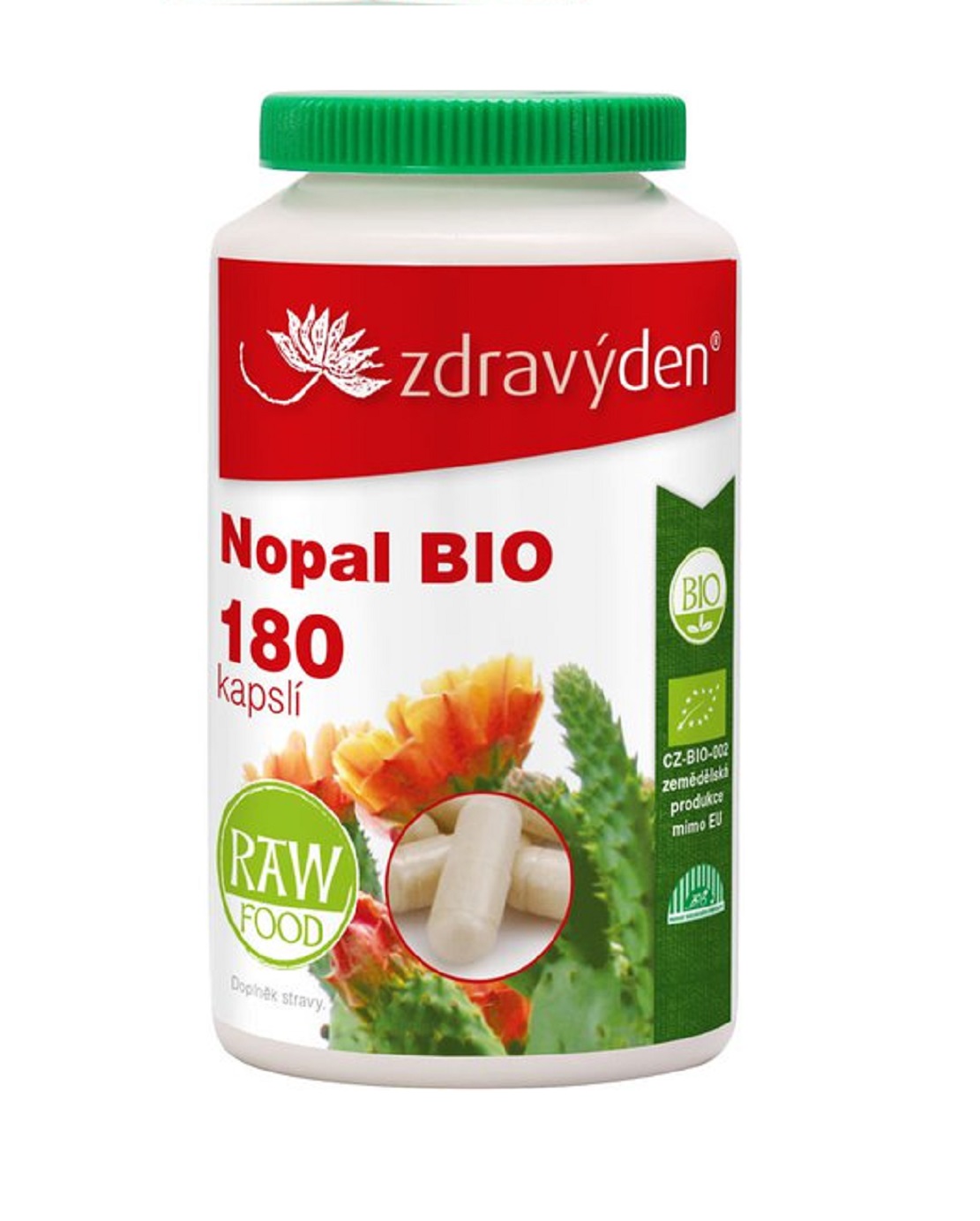 Zdravý den Nopal BIO 180 kapslí