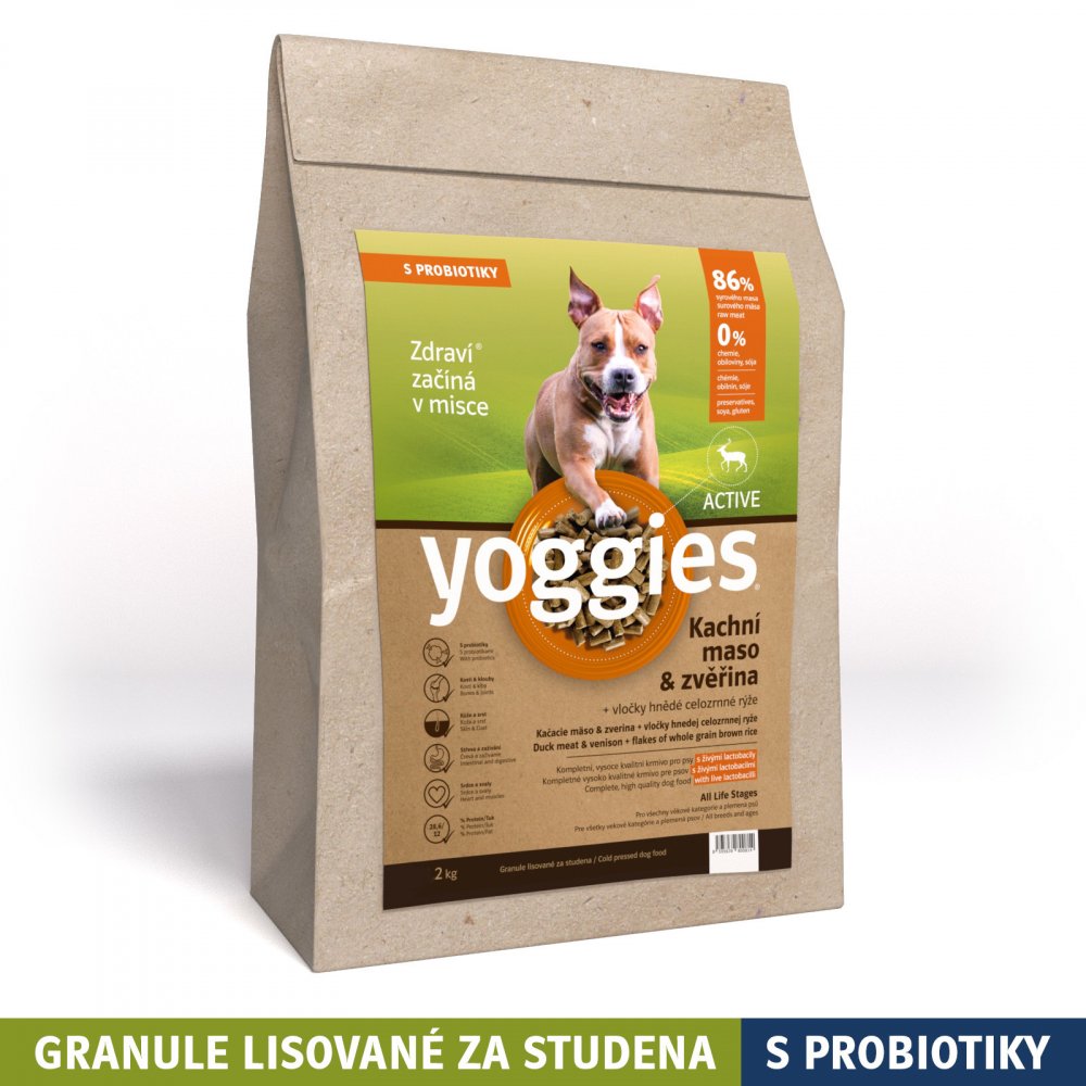 YOGGIES Active Kachna a zvěřina 15 kg