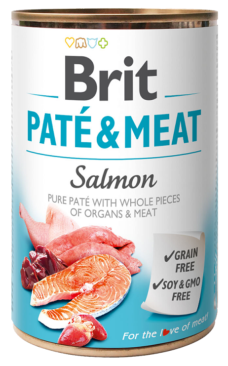 BRIT Dog Paté & Meat Salmon 400g