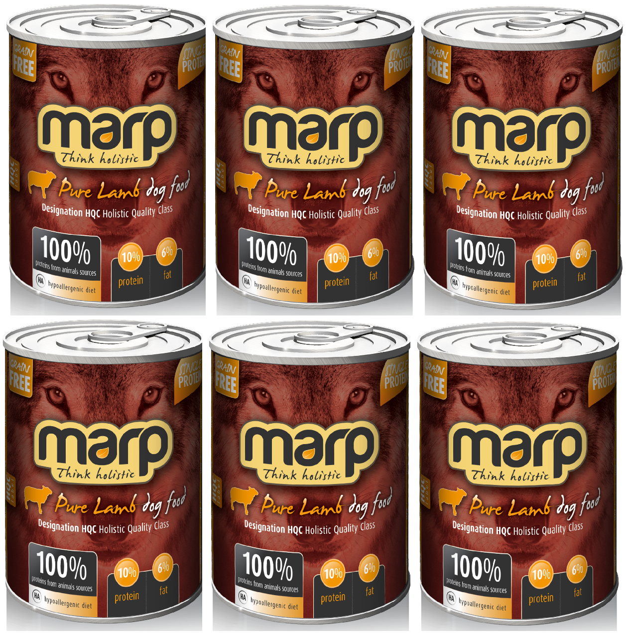 MARP Holistic Pure Lamb Dog Can Food 6 x 400g