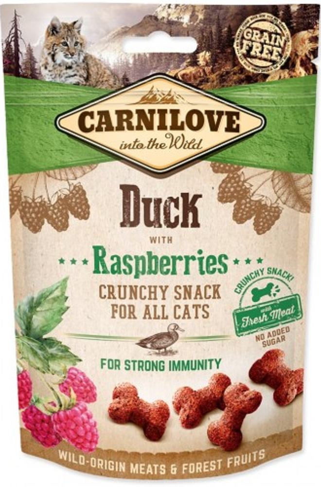 CARNILOVE Cat Crunchy Snack Duck&Raspberries 50g