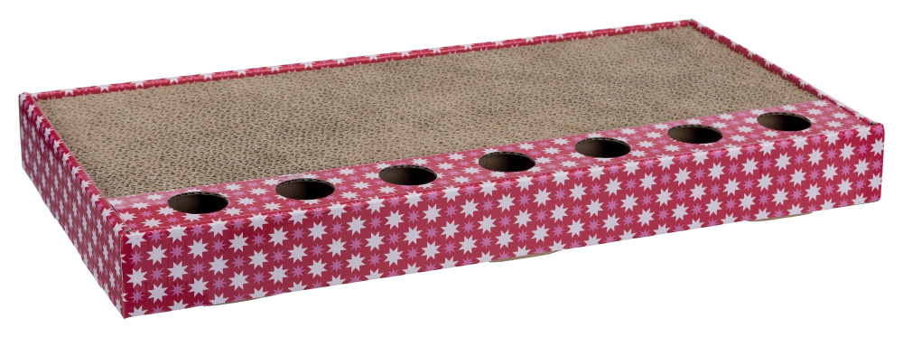 TRIXIE Škrabací karton s hračkou 48x25 cm růžový