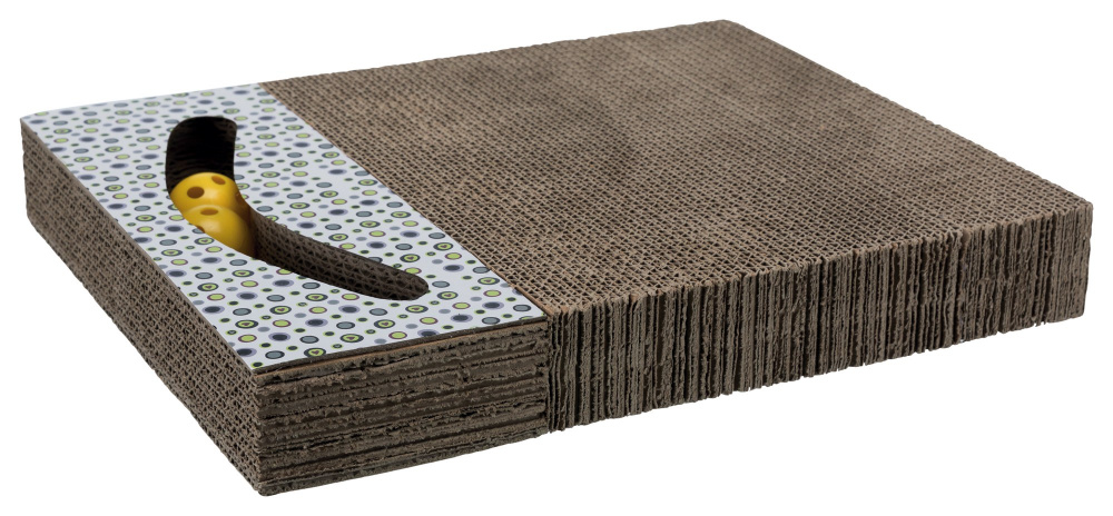 TRIXIE Škrabací karton s hračkou 38x30 cm bílý