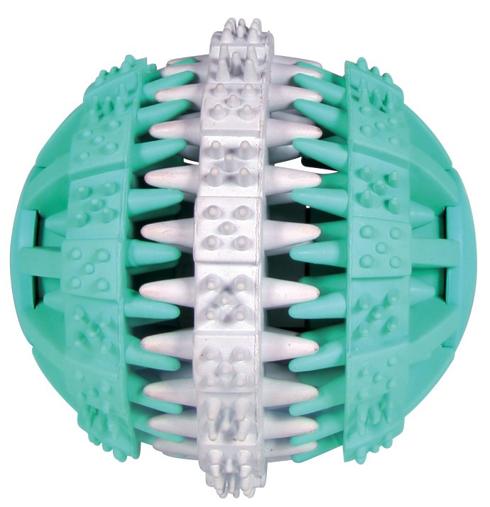 DENTAfun míč s mátou zeleno/bílý 7cm TRIXIE