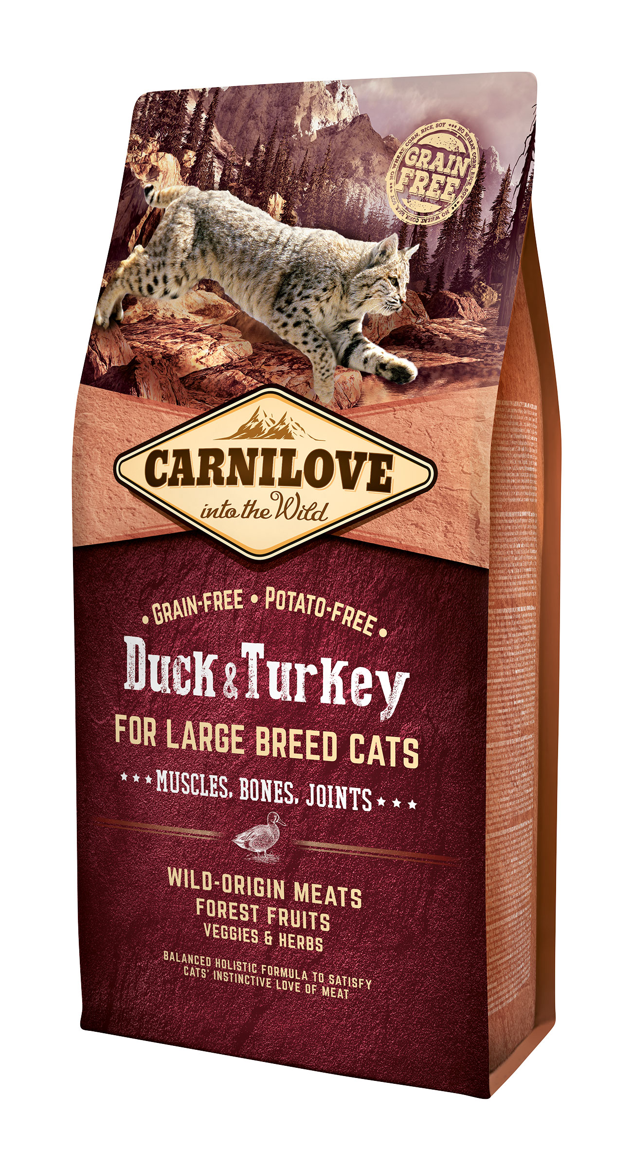 Carnilove Cat Adult Duck & Turkey Large B.Grain Fr 6 kg