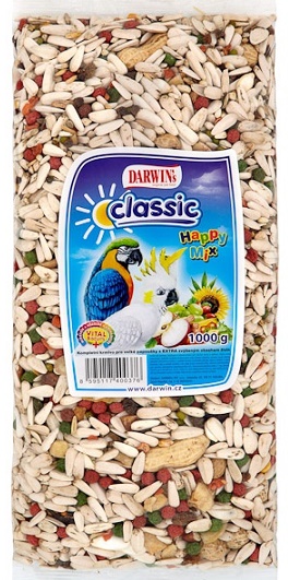 DARWINS Krmivo Happy mix velký papoušek 1kg