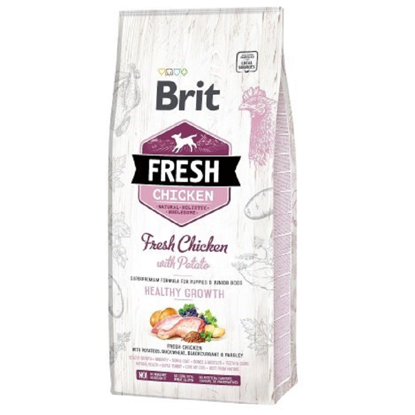 BRIT Fresh Chicken with Potato Puppy Healthy Growth 12 kg