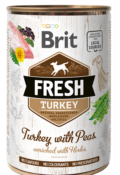 BRIT Dog Fresh Turkey with Peas 400g