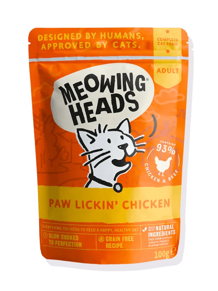 MEOWING HEADS Paw Lickin’ Chicken kapsička 100g