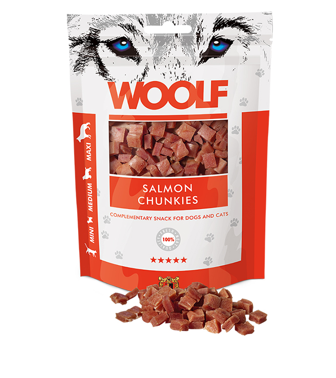 WOOLF pochoutka salmon chunkies 100g