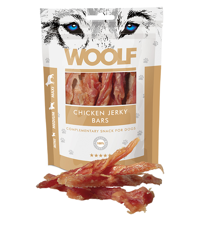 WOOLF pochoutka chicken bars 100g