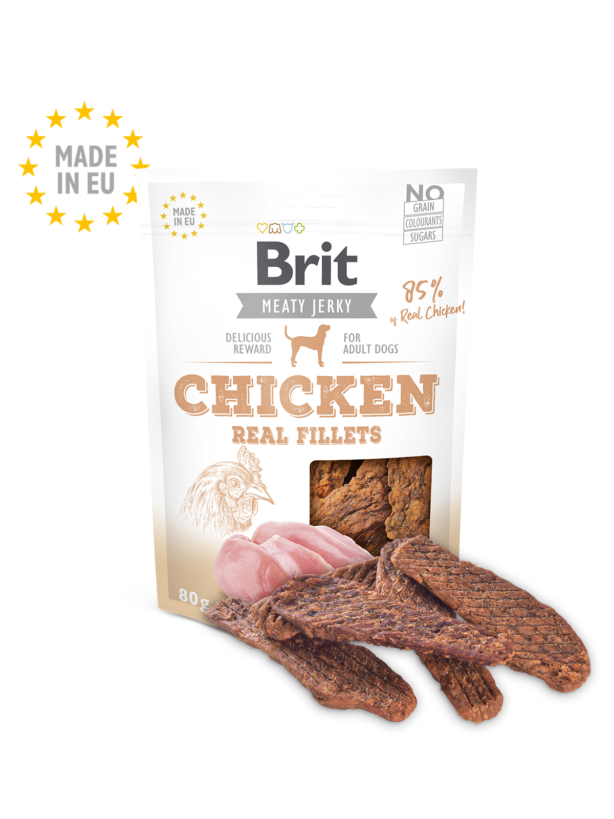 BRIT Jerky Chicken Fillets 80g