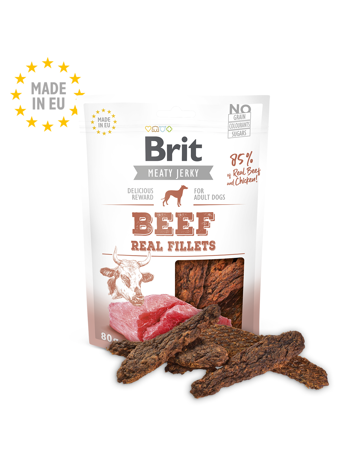 BRIT Jerky Beef Fillets 200g