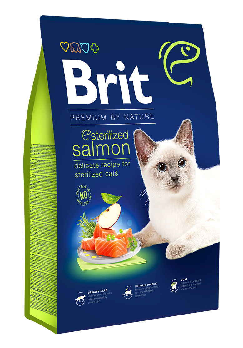 BRIT Premium Cat Sterilised Salmon 8 kg