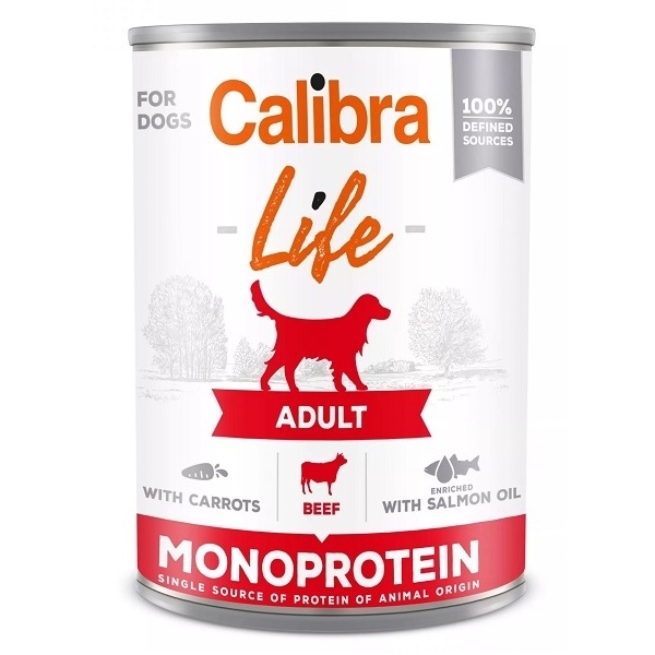 CALIBRA Dog Life Adult Beef with carrots 400g
