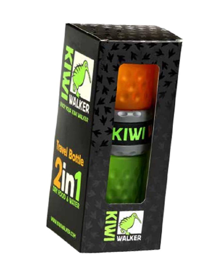 Cestovní láhev 2in1 oranžová-zelená 750+500ml KIWI