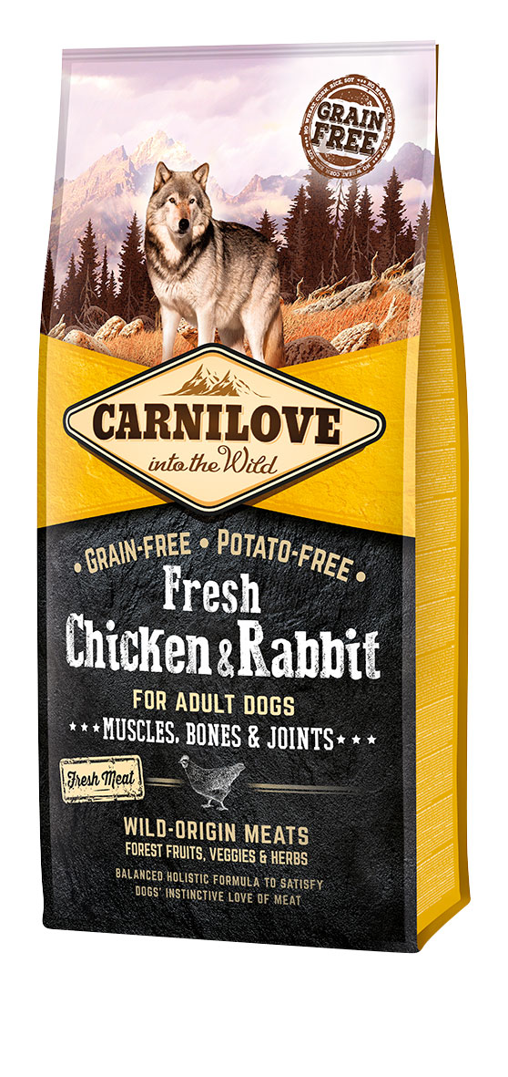 CARNILOVE Dog Fresh Chicken & Rabbit for Adult 12 kg