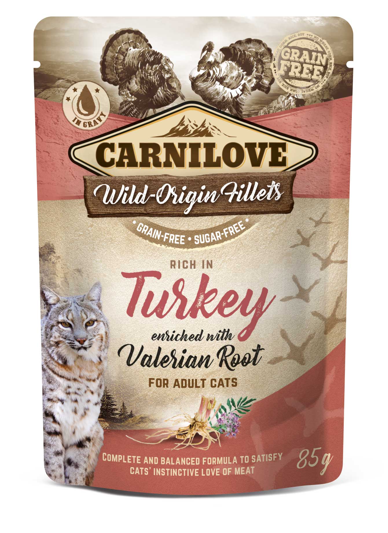 CARNILOVE Cat Pouch Turkey Enriched With Valerian 85g