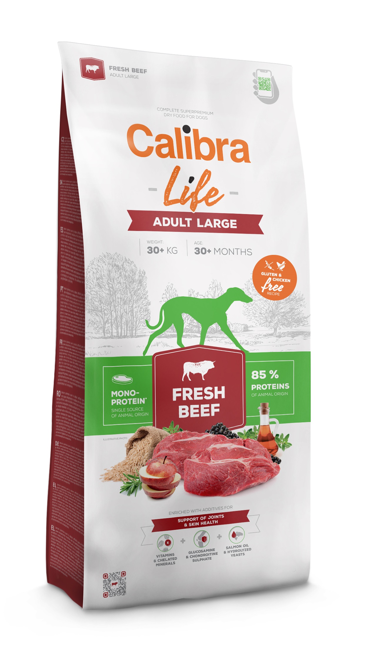CALIBRA Dog Life Adult Large Breed Fresh Beef 12 kg