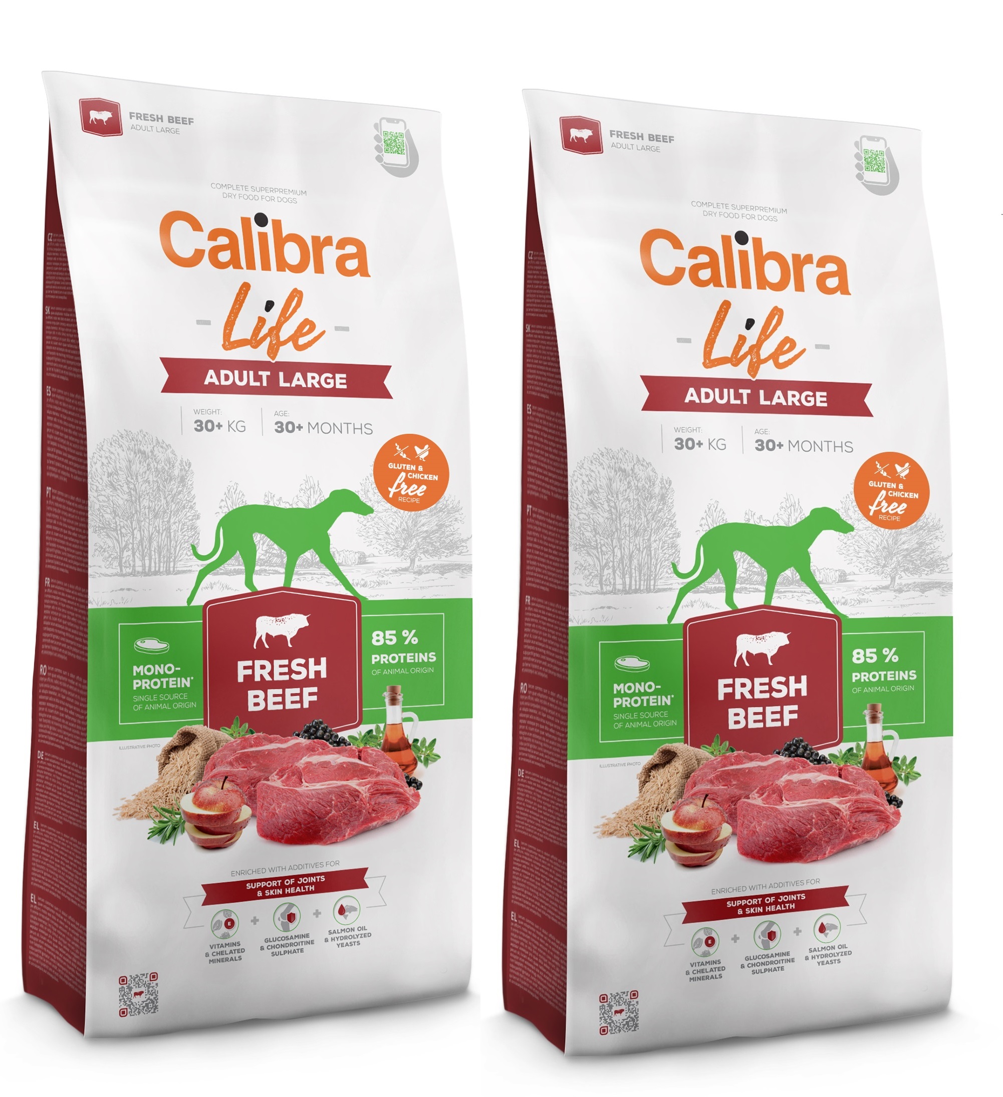 CALIBRA Dog Life Adult Large Breed Fresh Beef 2 x 12 kg