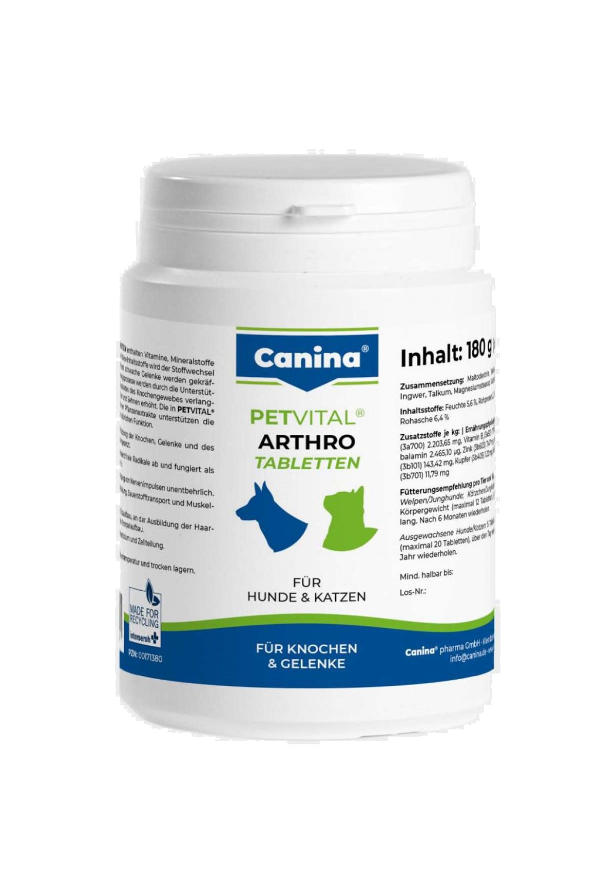 CANINA Petvital Arthro Tabs 180tbl