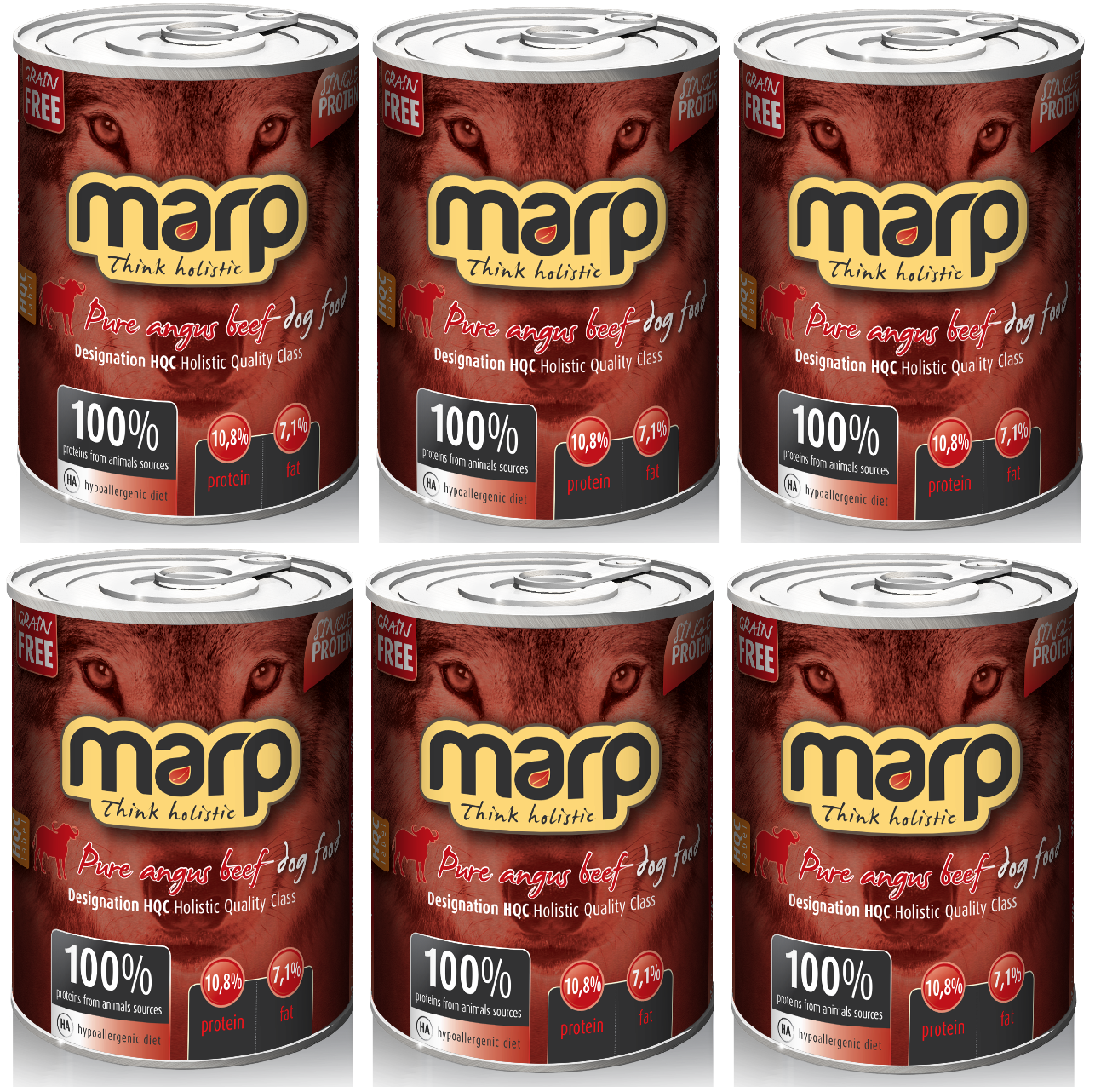 MARP Holistic Pure Angus Beef Dog Can Food 6 x 400g