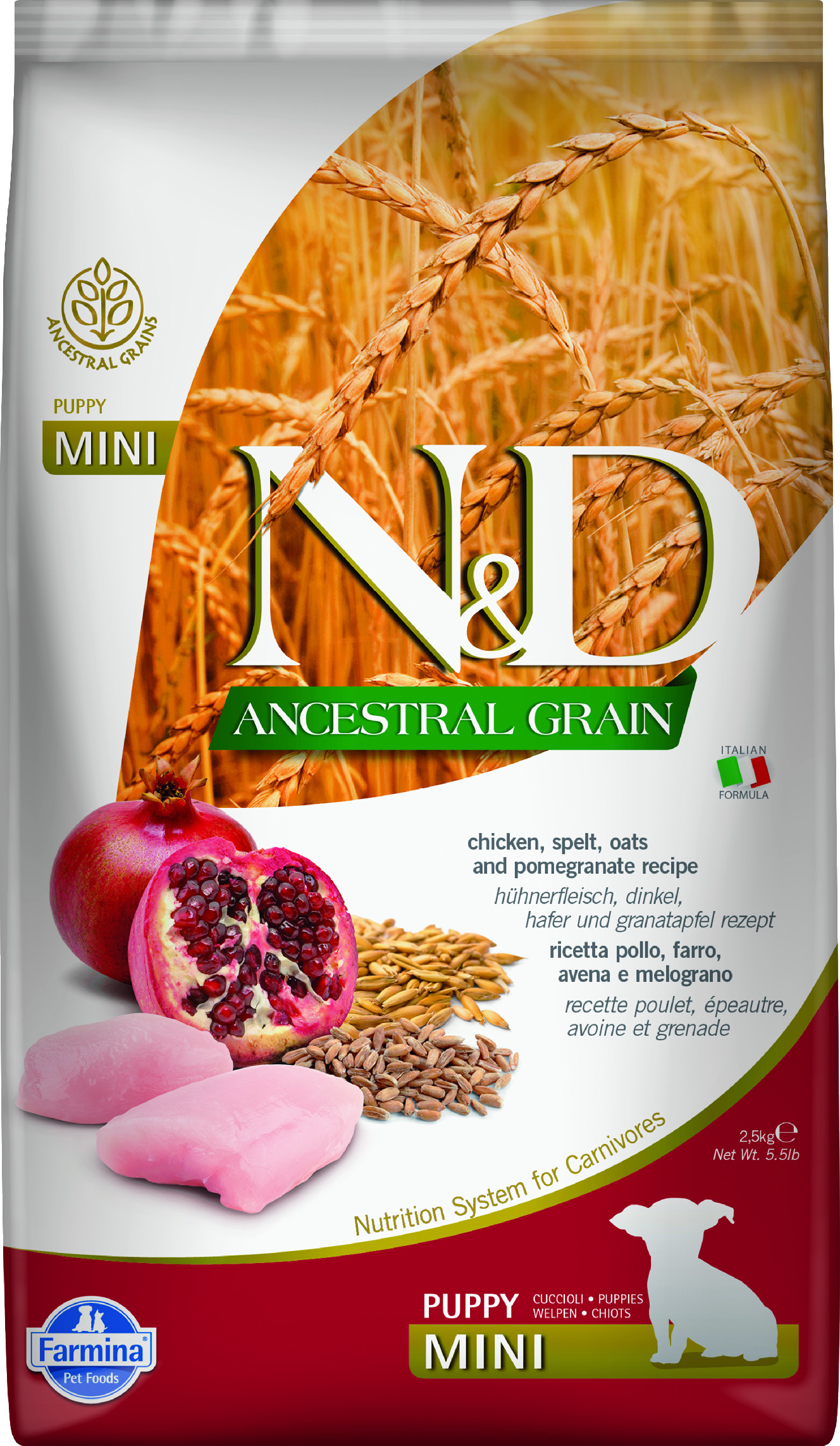 N&D Low Grain DOG Puppy Mini Chicken & Pomegr 2,5 kg