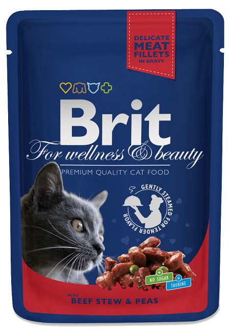 BRIT Premium Cat Beef Stew & Peas 100g