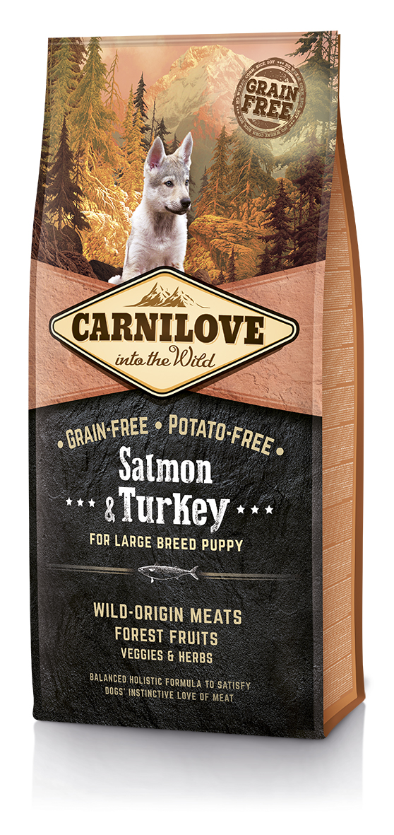 CARNILOVE Dog Salmon & Turkey for LB Puppies 12 kg