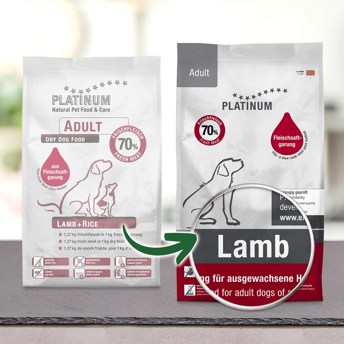 PLATINUM Natural Adult Lamb & Rice 15 kg