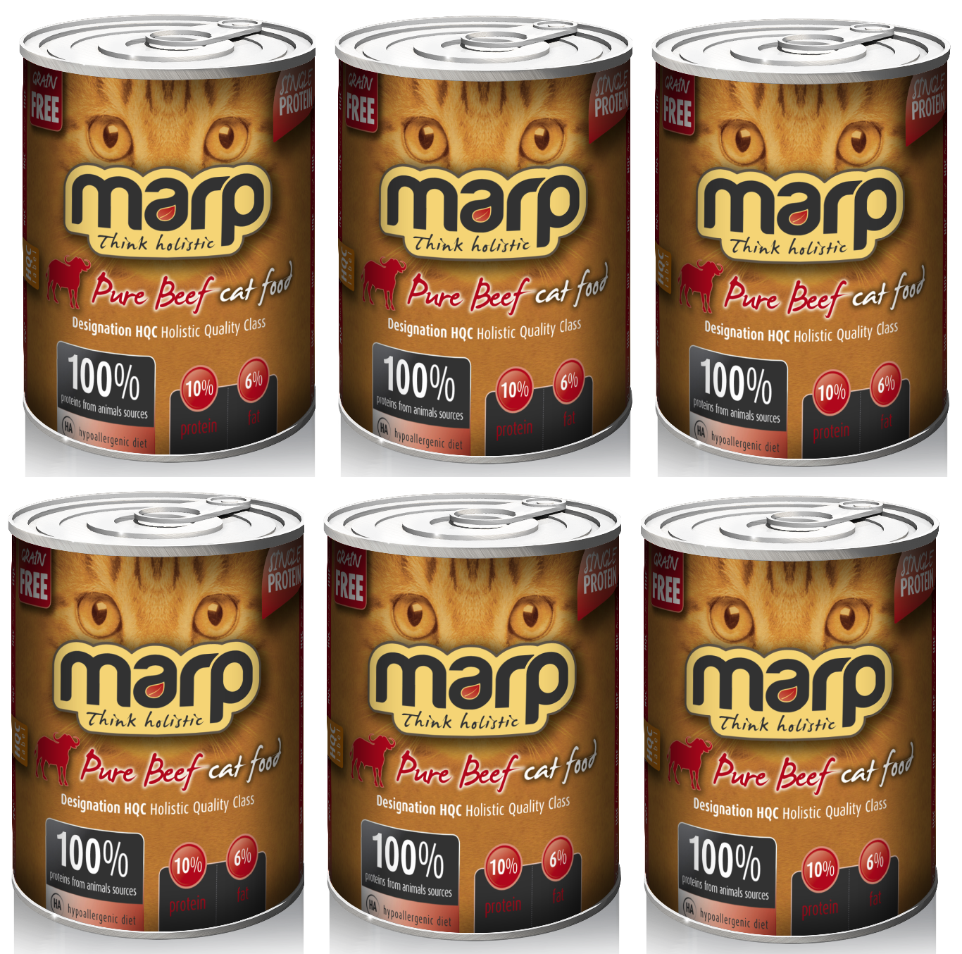 MARP Pure Beef CAT Can Food 6 x 400g