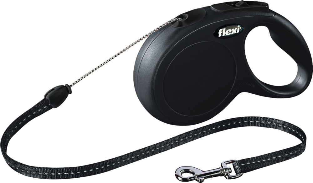 FLEXI New Classic M šňůra 5m, max. 20kg Barva: černá