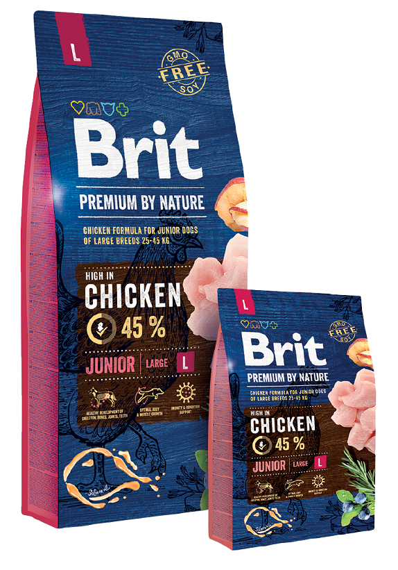 BRIT Premium Dog by Nature Junior L 15 kg