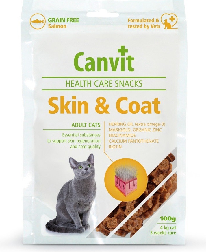 CANVIT Cat Health Care Snack Skin & Coat 100g